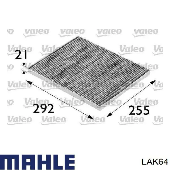 LAK64 Mahle Original filtro de habitáculo