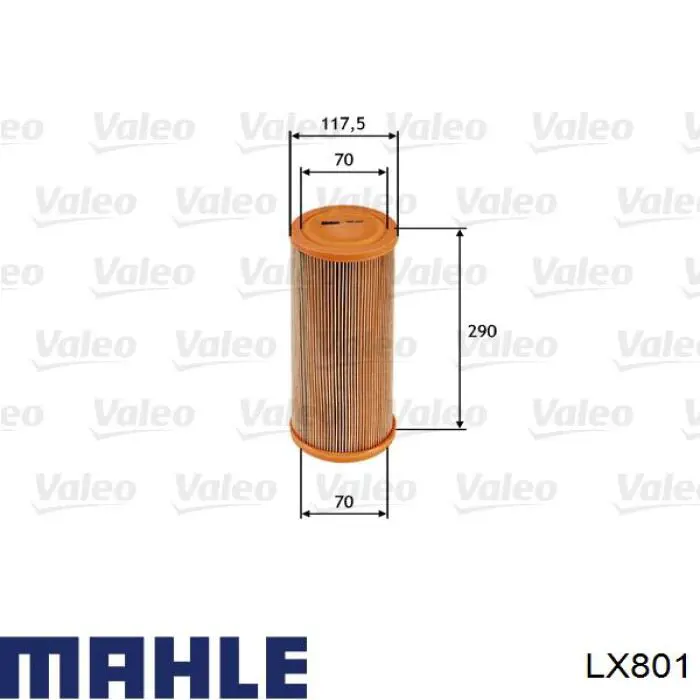 LX801 Mahle Original filtro de aire