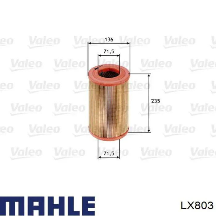 LX803 Mahle Original filtro de aire