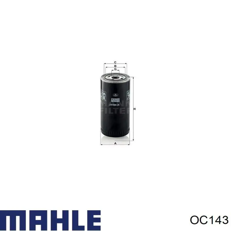 OC143 Mahle Original filtro de aceite