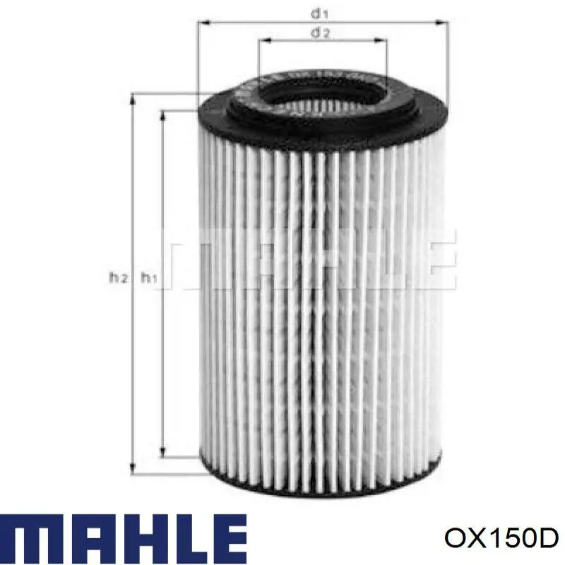 OX 150D Mahle Original filtro de aceite