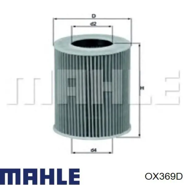 OX369D Mahle Original filtro de aceite