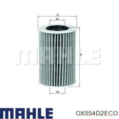 OX554D2ECO Mahle Original filtro de aceite