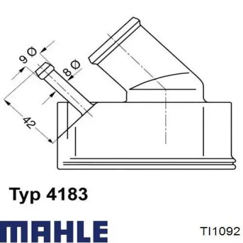 TI 10 92 Mahle Original termostato, refrigerante