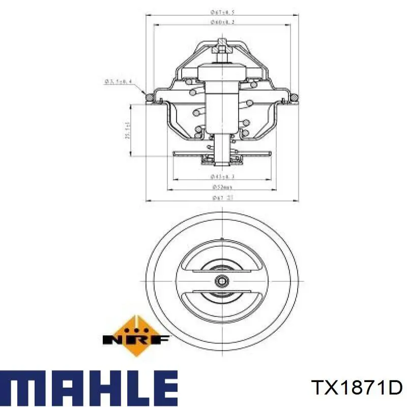 TX 18 71D Mahle Original termostato, refrigerante