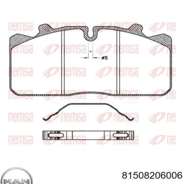 81508206006 MAN pastillas de freno delanteras