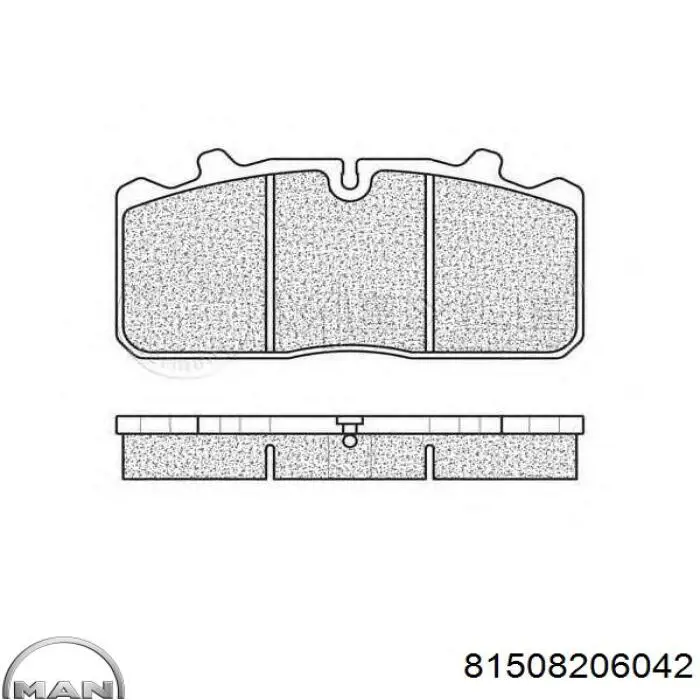 81.50820.6042 MAN pastillas de freno delanteras