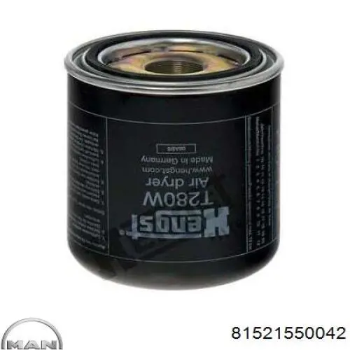 81521550042 MAN filtro del secador de aire (separador de agua y aceite (CAMIÓN))