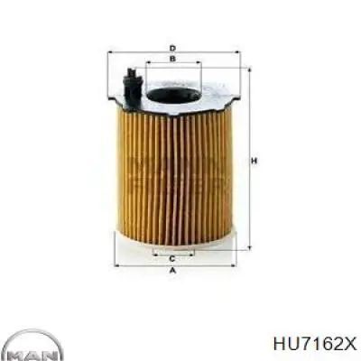 HU7162X MAN filtro de aceite