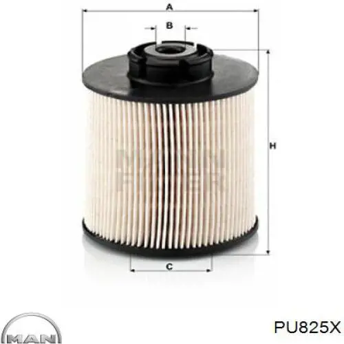 PU825X MAN filtro combustible