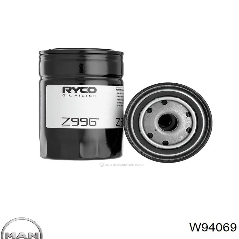 W94069 MAN filtro de aceite