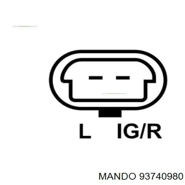 93740980 General Motors regulador de rele del generador (rele de carga)