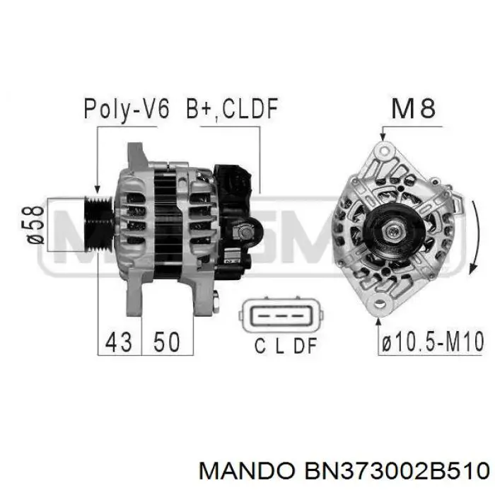 BN373002B510 Mando alternador