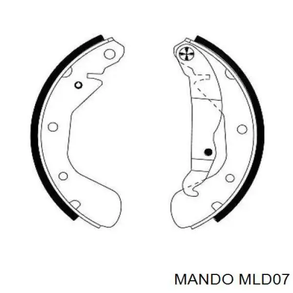 MLD07 Mando zapatas de frenos de tambor traseras