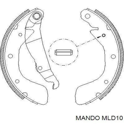 MLD10 Mando zapatas de frenos de tambor traseras