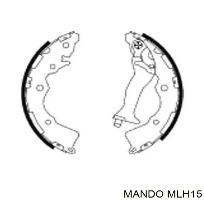 MLH15 Mando zapatas de frenos de tambor traseras