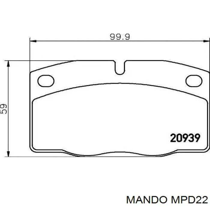 MPD22 Mando pastillas de freno traseras