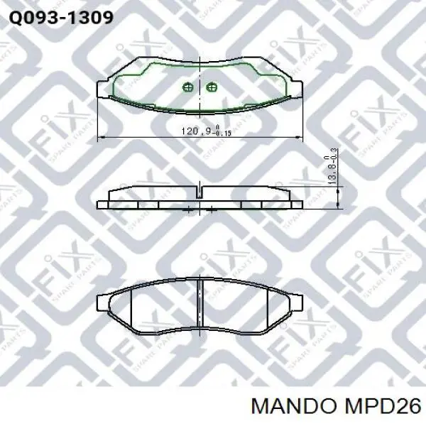 MPD26 Mando pastillas de freno traseras