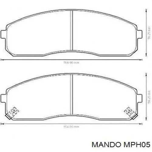 MPH05 Mando pastillas de freno delanteras