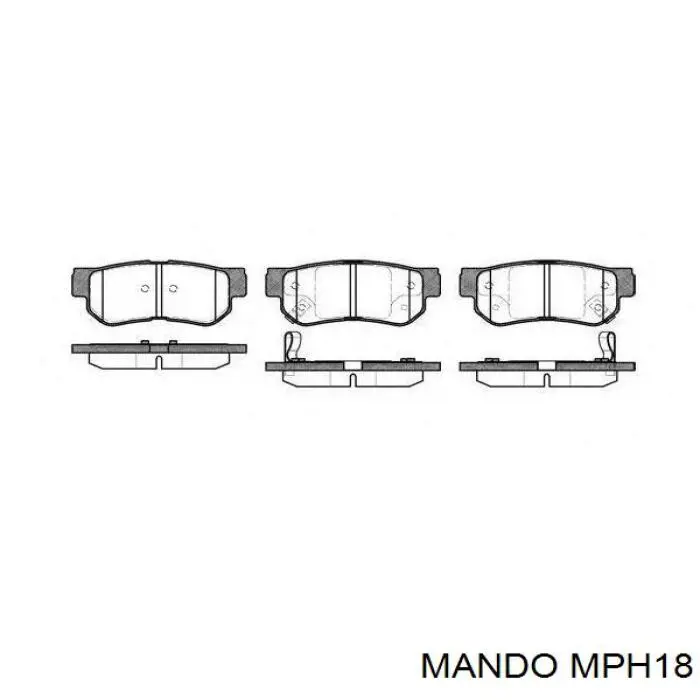 MPH18 Mando pastillas de freno traseras