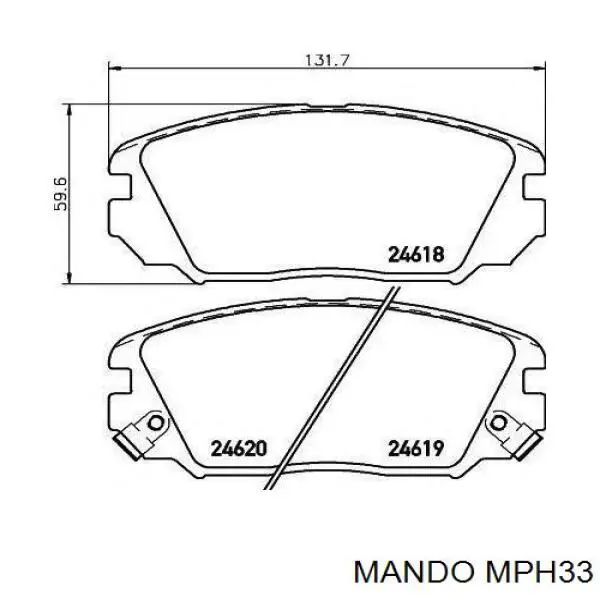 MPH33 Mando pastillas de freno delanteras