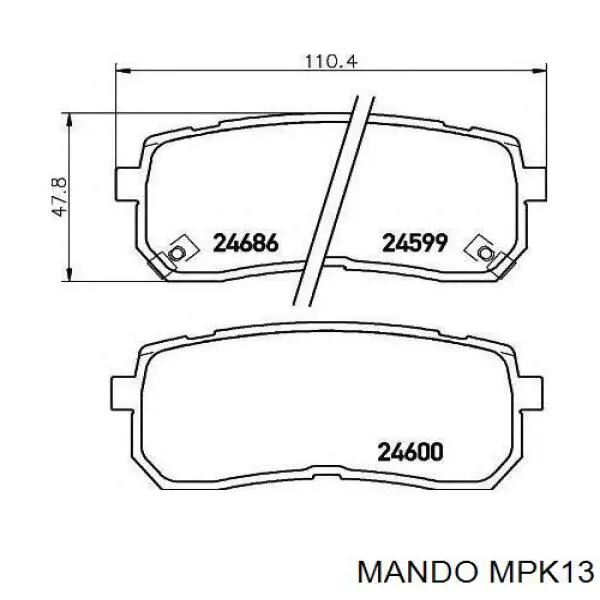 0K75B3328Z Hyundai/Kia pastillas de freno delanteras