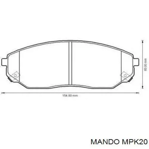 MPK20 Mando pastillas de freno delanteras