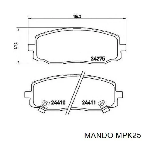 MPK25 Mando pastillas de freno delanteras