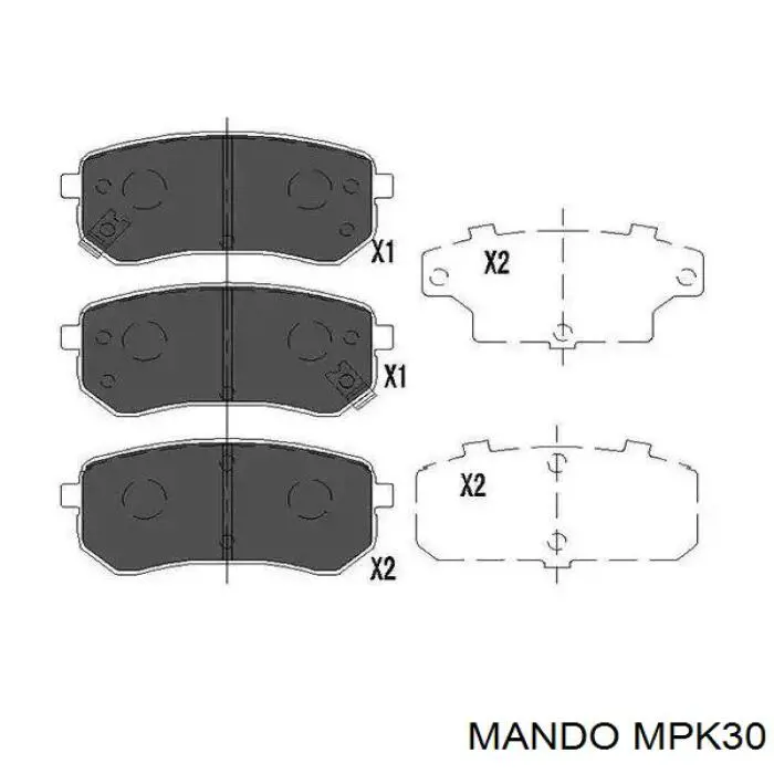 MPK30 Mando pastillas de freno traseras