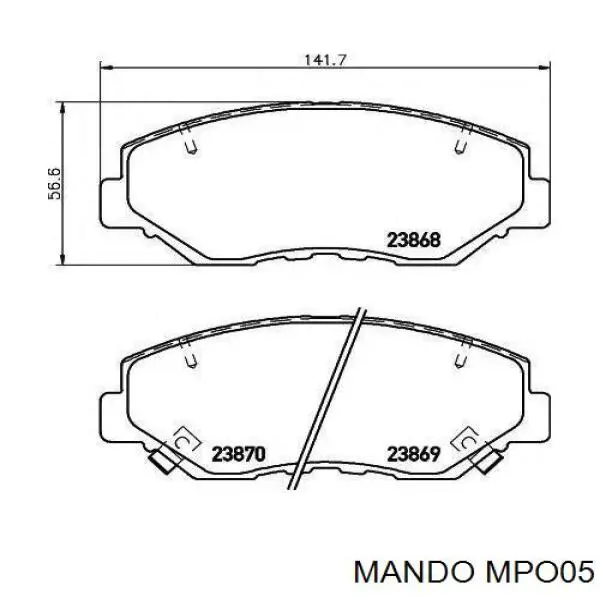 MPO05 Mando pastillas de freno delanteras