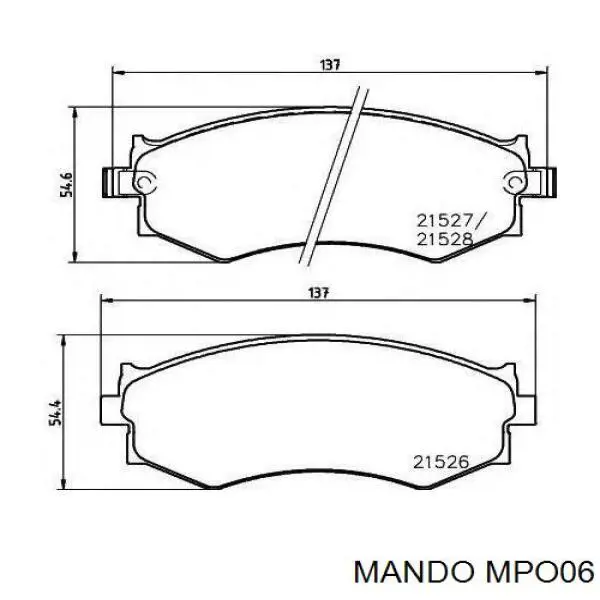 MPO06 Mando pastillas de freno delanteras