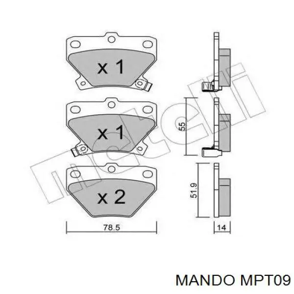 MPT09 Mando pastillas de freno traseras