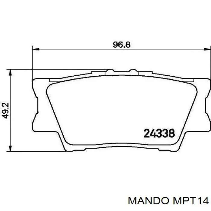 MPT14 Mando pastillas de freno traseras