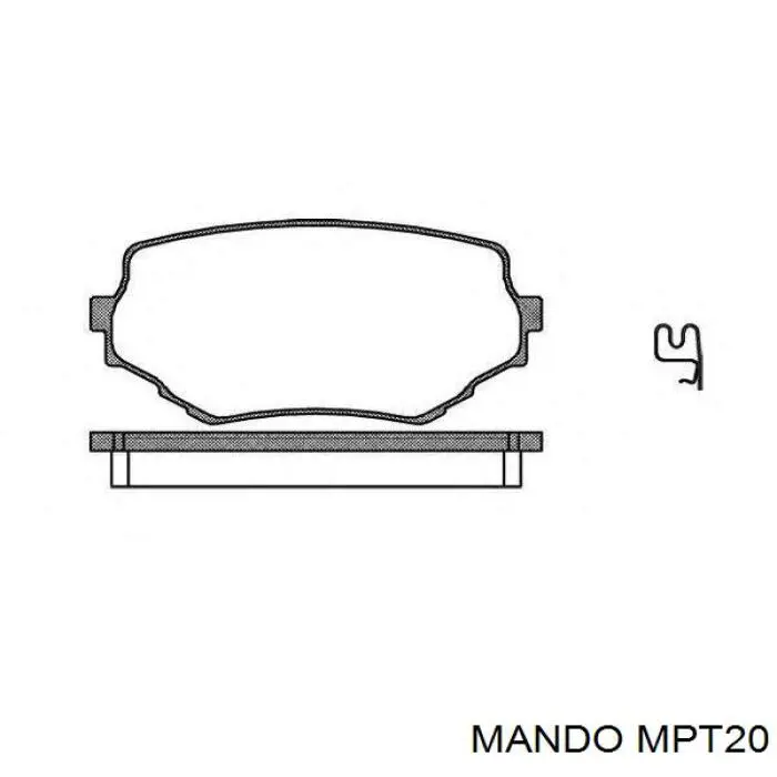 MPT20 Mando pastillas de freno traseras