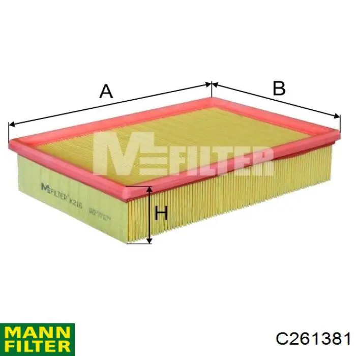 C261381 Mann-Filter filtro de aire