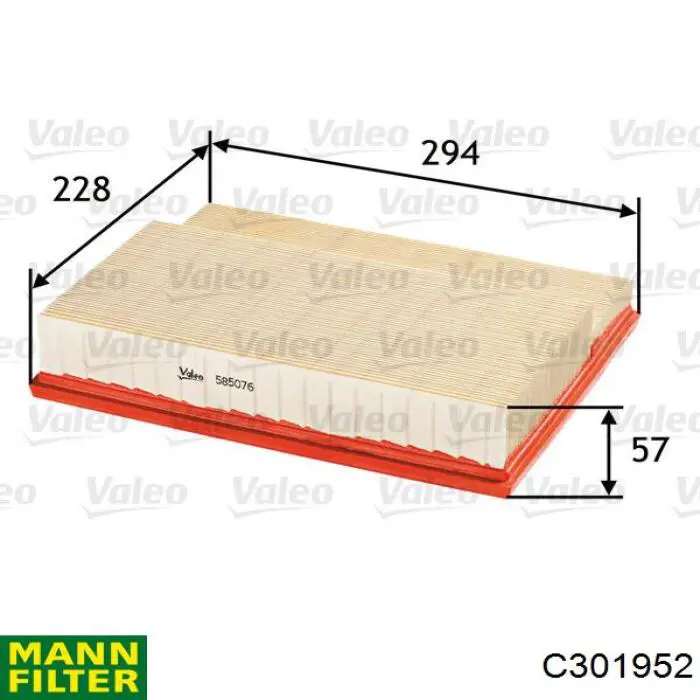 C301952 Mann-Filter filtro de aire