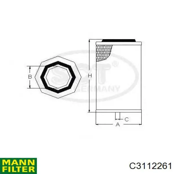 C3112261 Mann-Filter filtro de aire