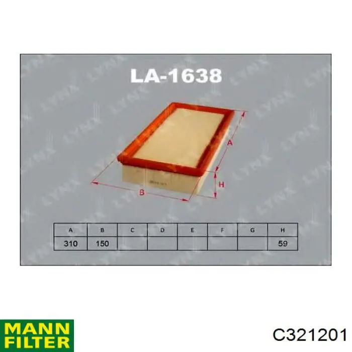 C321201 Mann-Filter filtro de aire