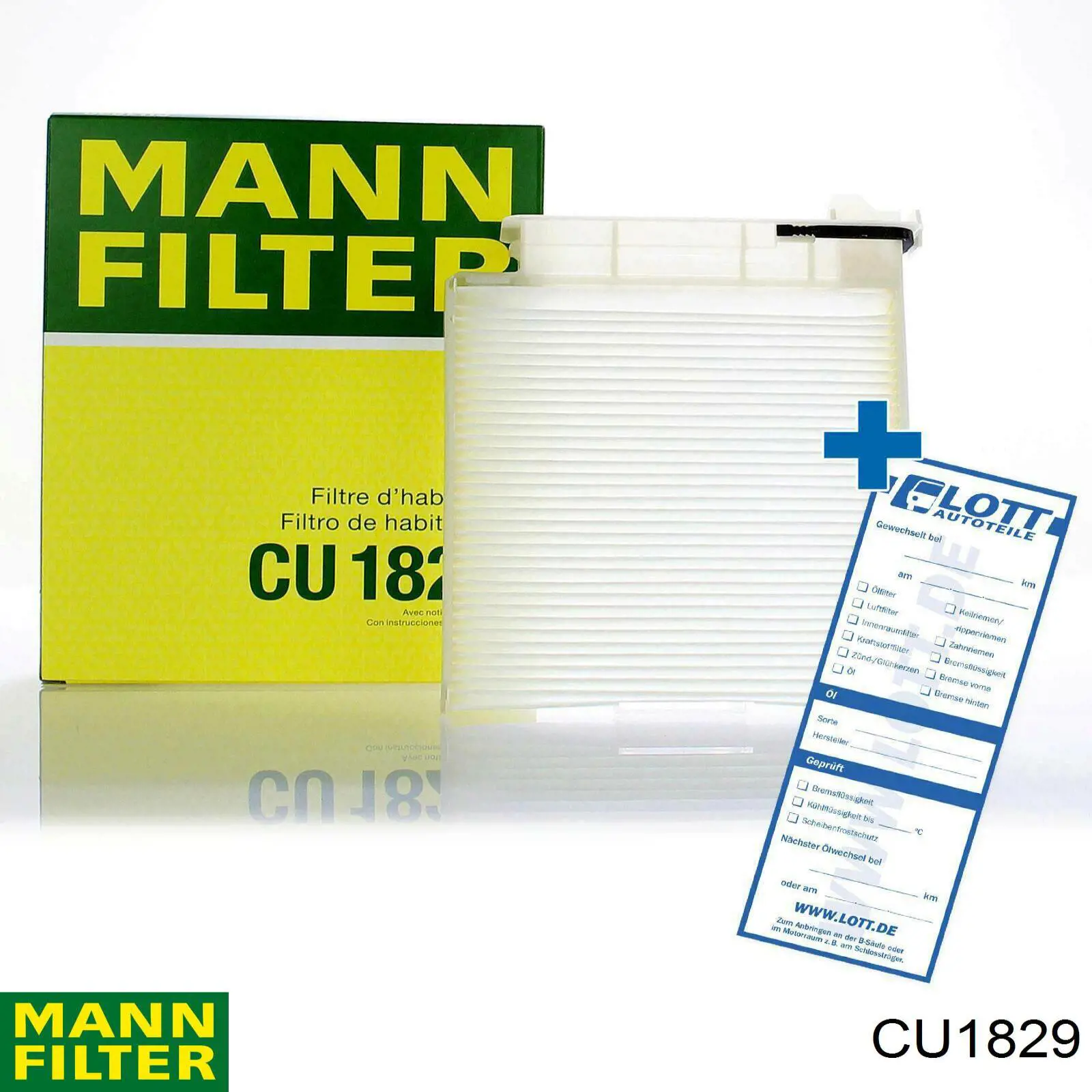 CU1829 Mann-Filter filtro de habitáculo