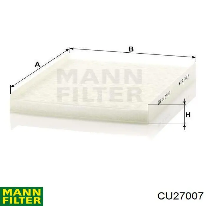 CU27007 Mann-Filter filtro de habitáculo