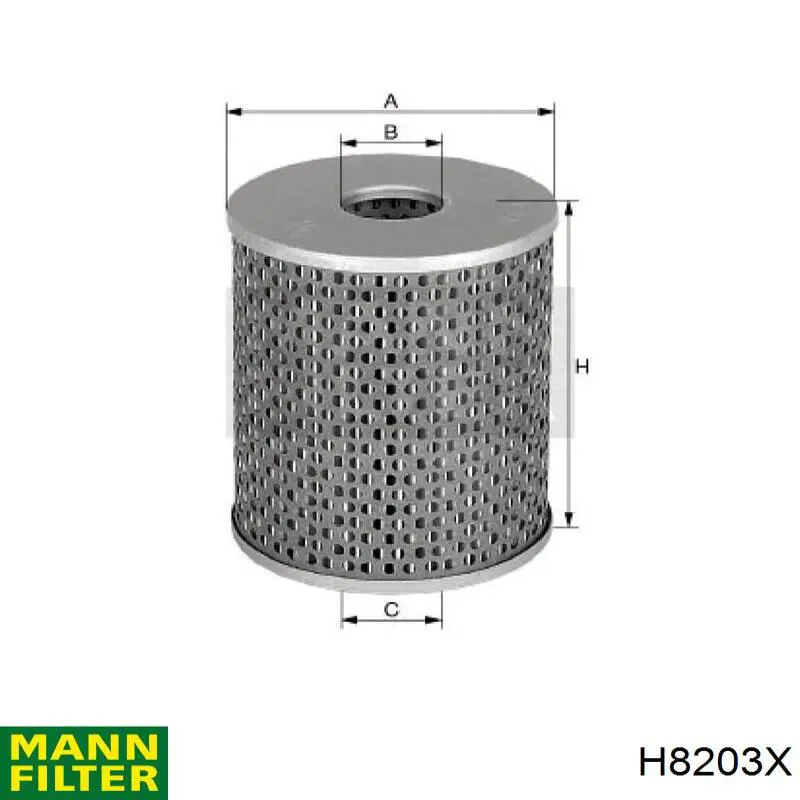 H8203X Mann-Filter filtro de aceite