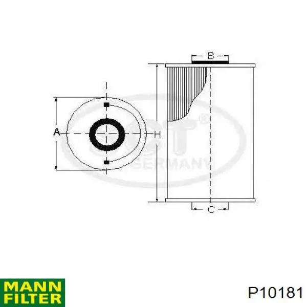 P10181 Mann-Filter filtro combustible