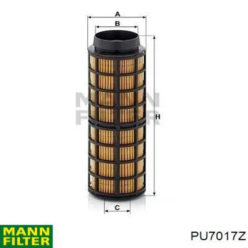 PU7017Z Mann-Filter filtro combustible