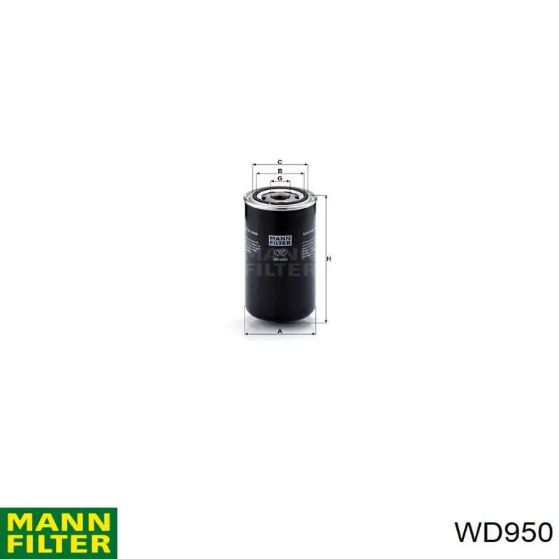 WD950 Mann-Filter filtro hidráulico