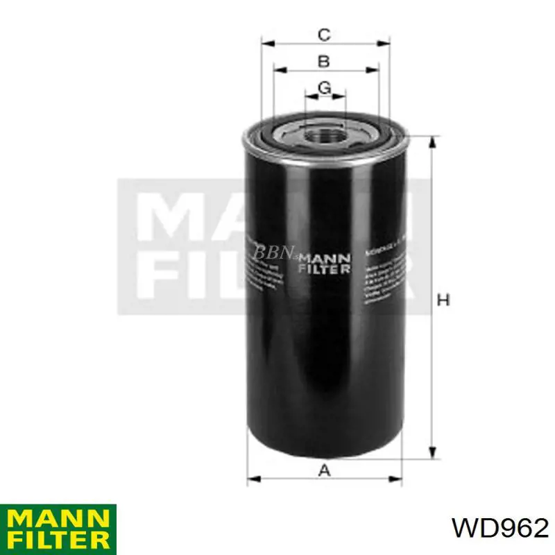 WD962 Mann-Filter filtro hidráulico, transmisión automática