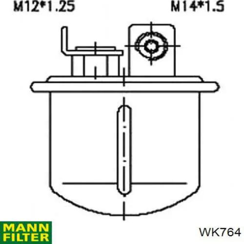 WK764 Mann-Filter filtro combustible