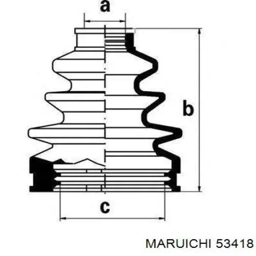 53418 Maruichi-156 fuelle, árbol de transmisión delantero interior