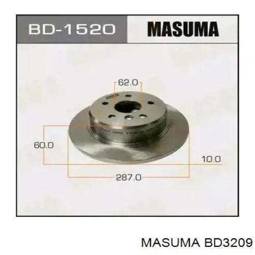 BD3209 Masuma freno de disco delantero