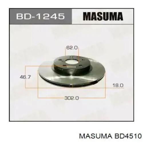 BD4510 Masuma freno de disco delantero