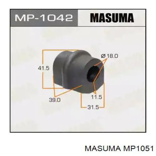 MP1051 Masuma casquillo del soporte de barra estabilizadora delantera